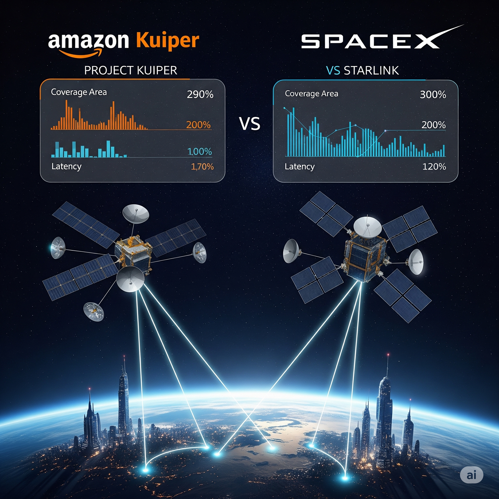 Relance de la course spatiale : Project Kuiper d’Amazon prend son envol, mais Starlink ne lâche rien !