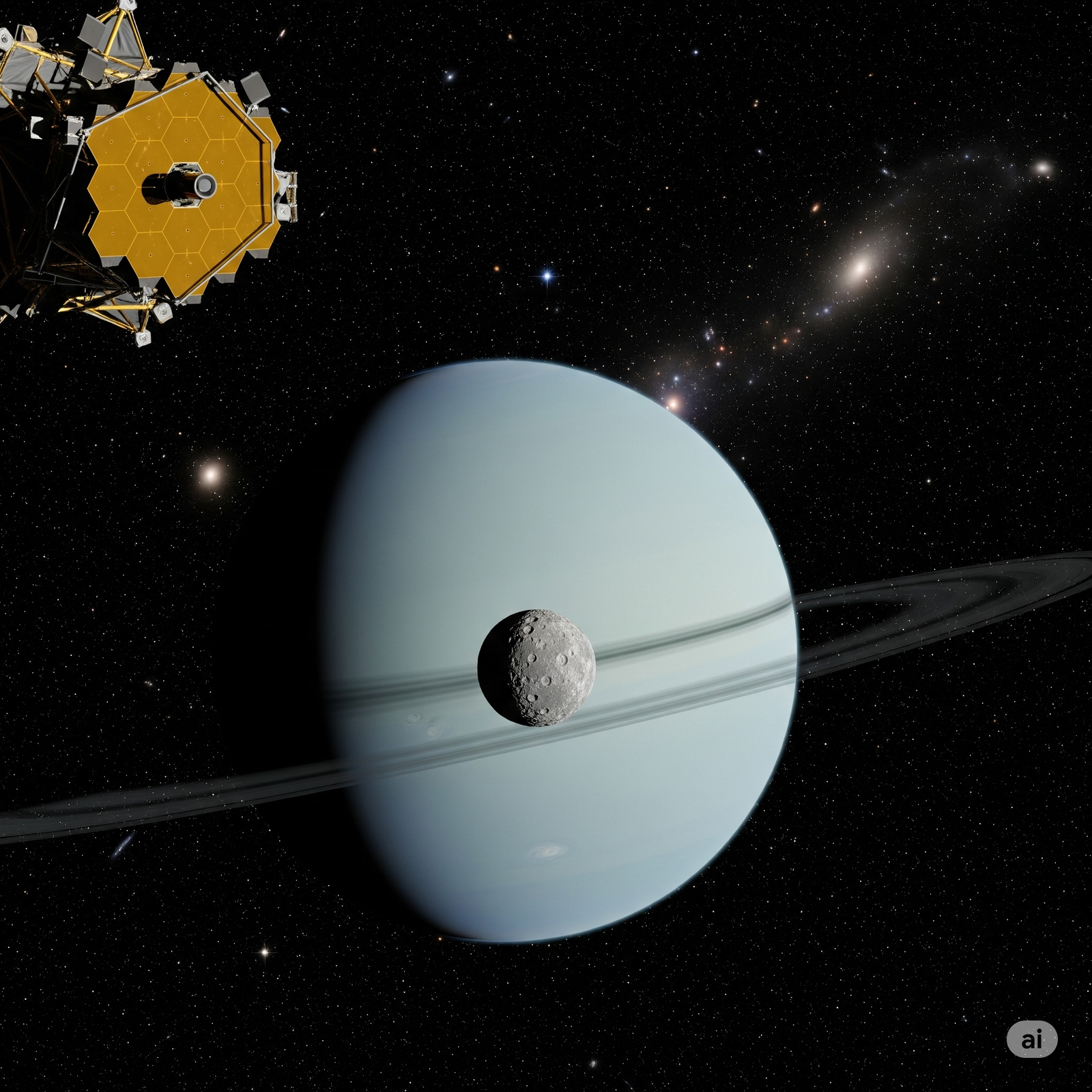 Une Nouvelle Lune Découverte en Orbite Autour d’Uranus par le Télescope Spatial James Webb